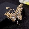 Fashionable elegant brooch, zirconium lapel pin, suit, accessory, evening dress, pin