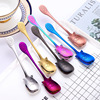 Cartoon coffee mixing stick stainless steel, dessert spoon, fork, Birthday gift