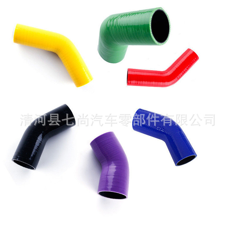 批发供应汽车45度硅胶管内径45mm涡轮增压器改装中冷器管路连接管