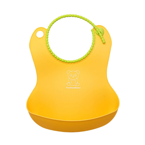 Large baby eating bibs imitation silicone children's rice pockets small children's bibs waterproof rice pockets baby saliva towel