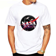 美國宇航局 NASA標志火星救援 馬特達蒙 男款圓領短袖T恤速賣通