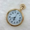 Golden big pocket watch, quartz watches suitable for men and women, necklace