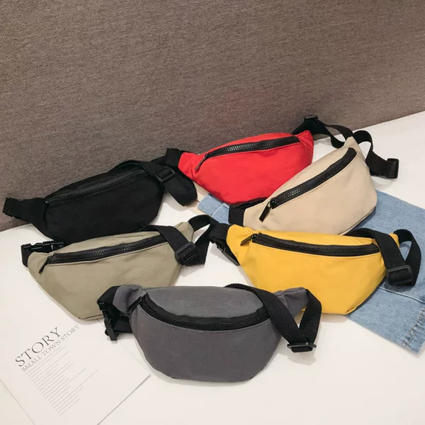 Korean Style Solid Color Waist Bag 2019 Spring New Simple Children Crossbody Bag Fashionable All-match Outgoing Accessories Shoulder Bag