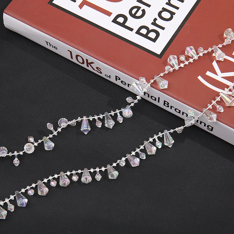 Customized Wedding Road Guide Decoration Props Acrylic Partition Crystal Bead Curtain Door Curtain Wedding Entrance Bead Chain