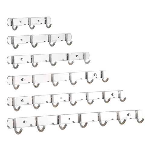 Manufacturer's Original 304 Stainless Steel Bathroom Hook, Solid Hook Shelf, No-Hole Door Hat Hook