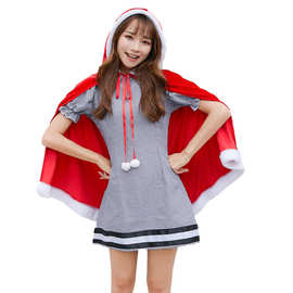 日本爆款圣诞装冬日小红帽万圣圣诞节cosplay动漫人物舞台演出服