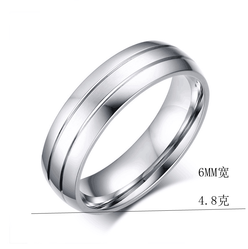 Wholesale Jewelry Stripe Inlaid Diamond Stainless Steel Ring Nihaojewelry display picture 4