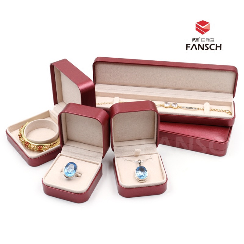 新款红色高档首饰盒 求婚戒指盒钻戒盒 黄金首饰盒 吊坠盒手镯盒