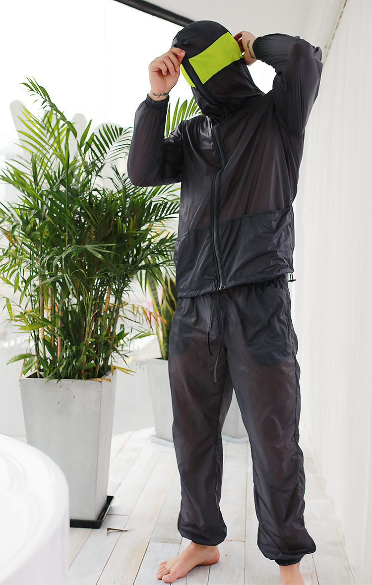 BLACK SEE THROUGH PANTS