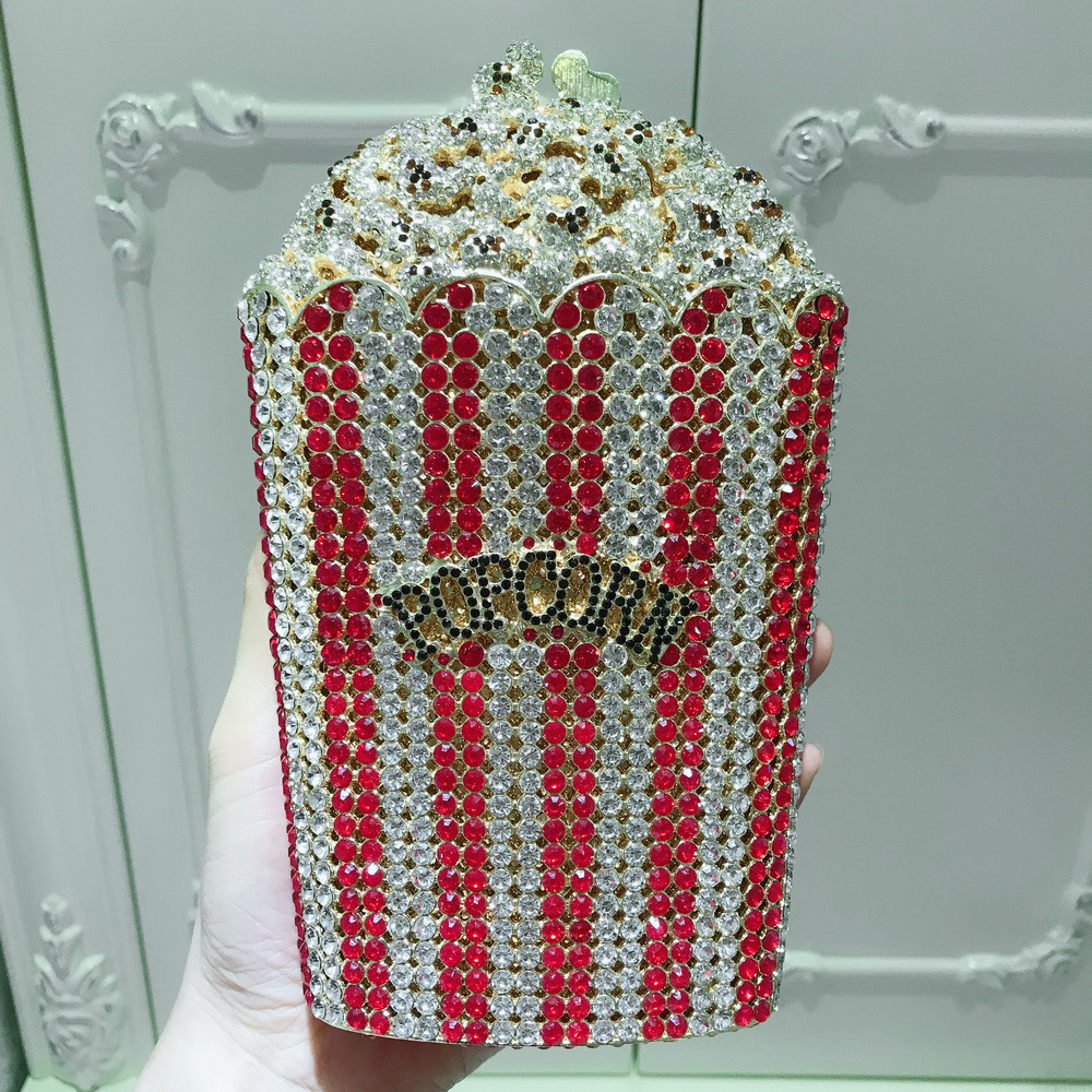 Túi clutch nữ dự tiệc kim cương rỗng phong cách Âu Mỹ — Bảy màu hàng có sẵn, Đỏ Trắng hàng sẵn, Màu đen đặt trước, Màu xanh lam đặt trước chi tiết 37