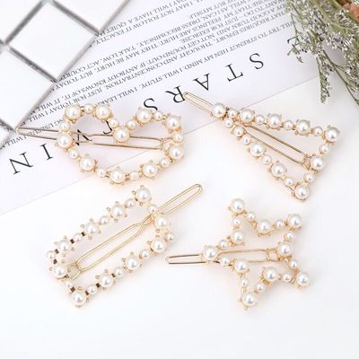 F15 Manufactor 32019 new pattern Hairpin Frog deduction the republic of korea ins Pearl Edge clamp Word folder