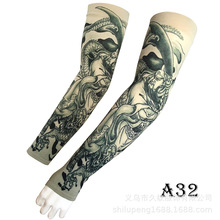 清仓360度印纹身袖套义乌防晒用品钓鱼中国风纹身冰袖 手臂套袖