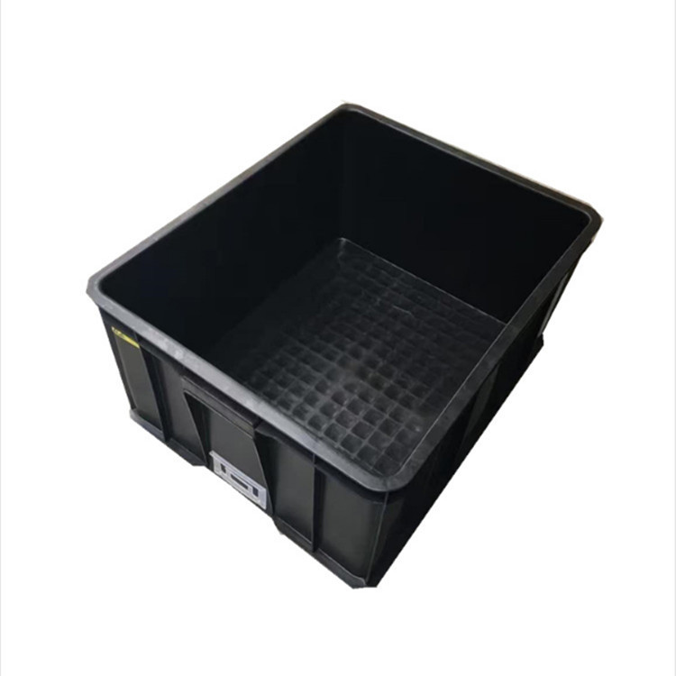 厂家生产塑料周转箱防静电黑色运输箱子广东批发长方形加厚工具框
