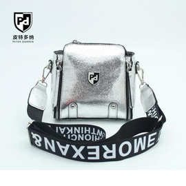 工厂直供单肩包女纯色水桶包包女手提斜挎简约百搭网红链条亮面包