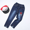 女童2019春款儿童牛仔裤运动风女童牛仔裤新款儿童裤子春秋纯棉|ms