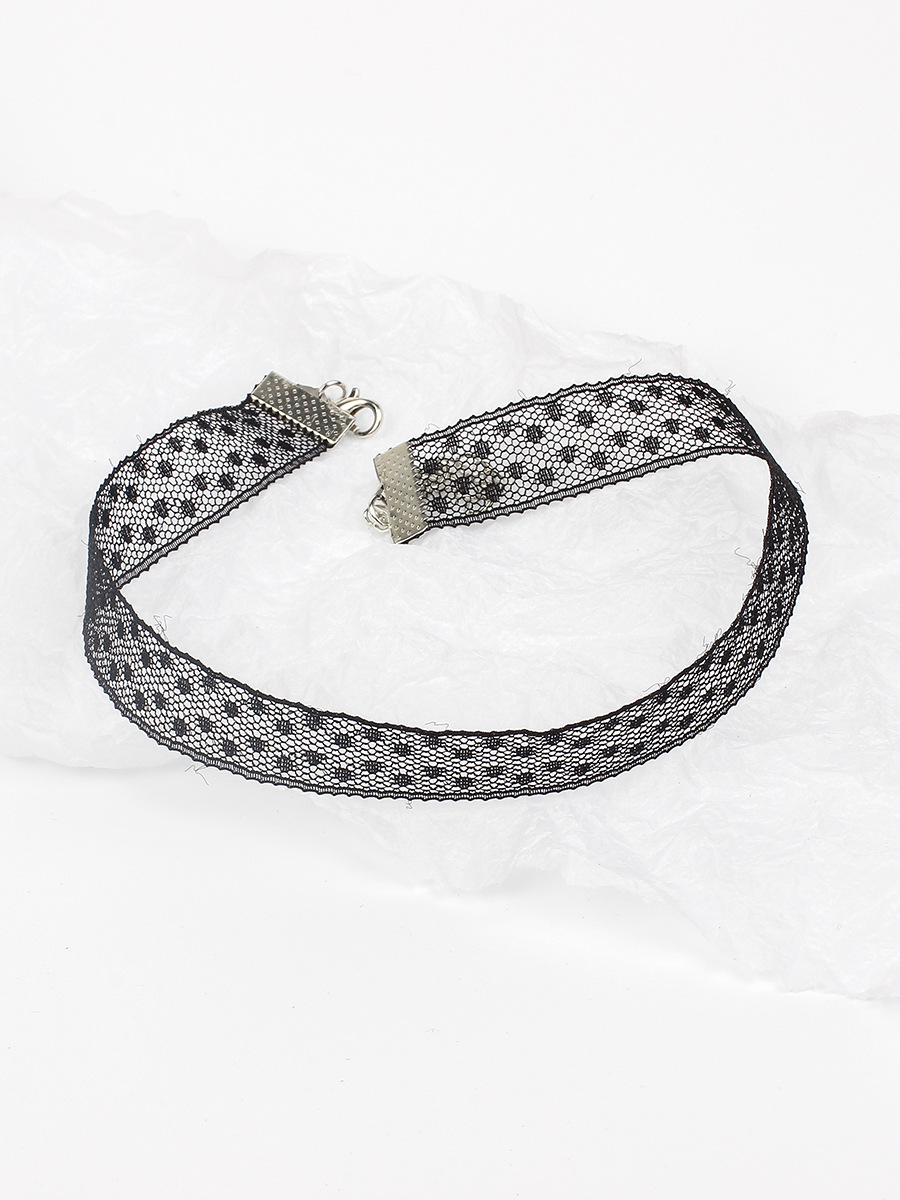 Simple Style Style Simple Style Polka Dots Alloy Lace Choker Wholesale