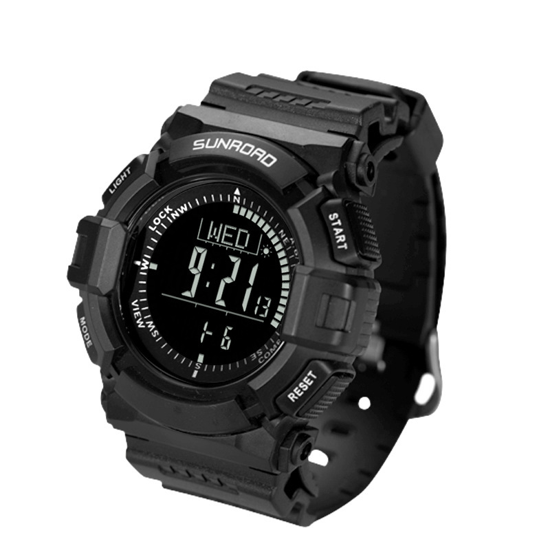 Sunroad Outdoor Sports Watch Waterproof Men's Watch Mountaineering Pedometer Compass Barometric Pressure Stopwatch Cross-Country