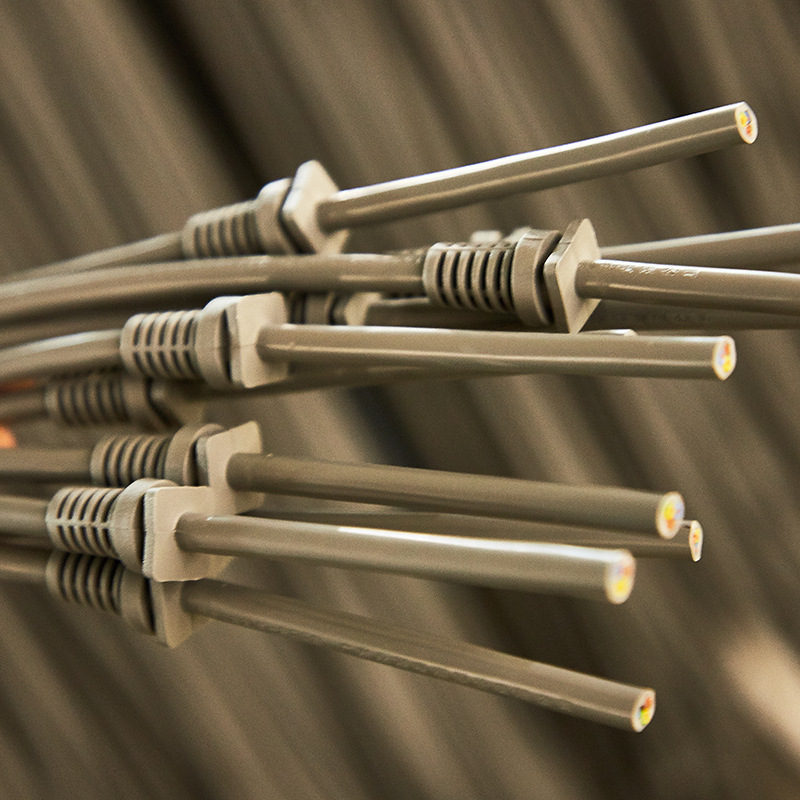 53 RVV 灰色0。75方平电缆三芯线扣一体式连接电线