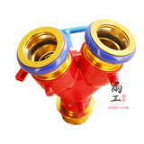 Пожарный двухходовой распределитель воды, двусторонний распределитель воды, красивый, высококачественный, быстрое продвижение интерфейса, прямые продажи с фабрики, переключатель ручки шарового крана