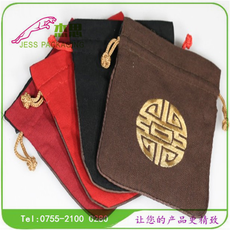 设计新款棉布珠宝首饰收纳包手镯佛珠玉器束口袋量大从优