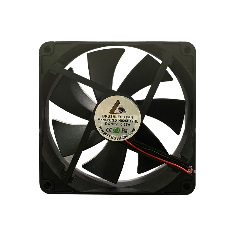 厂家直销140*140*25MMdc直流风扇含油轴承大风量静音轴流散热风扇|ms