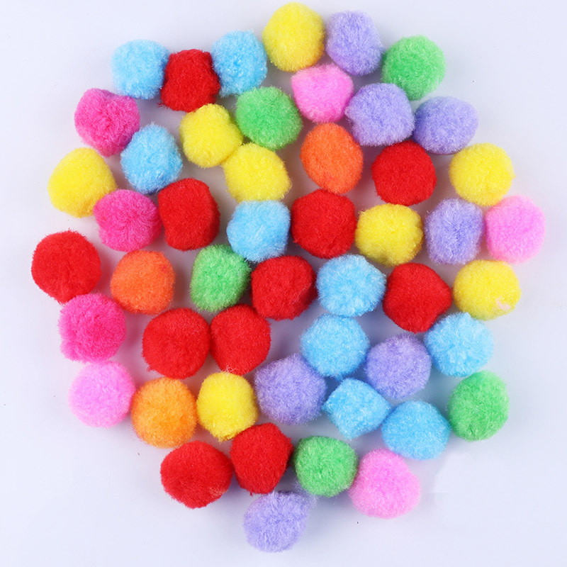 1 grande, mediano y pequeño color de alta Bola de piel elástica bricolaje bola de peluche Bola de piel Bola de brillo jardín de infantes material hecho a mano Bola de piel