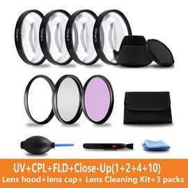 滤镜套装Close-up Filter+1+2+4+10 Set+UV CPL FLD LensFilter