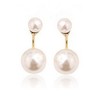 Cute small earrings, metal ear clips from pearl, simple and elegant design, wholesale