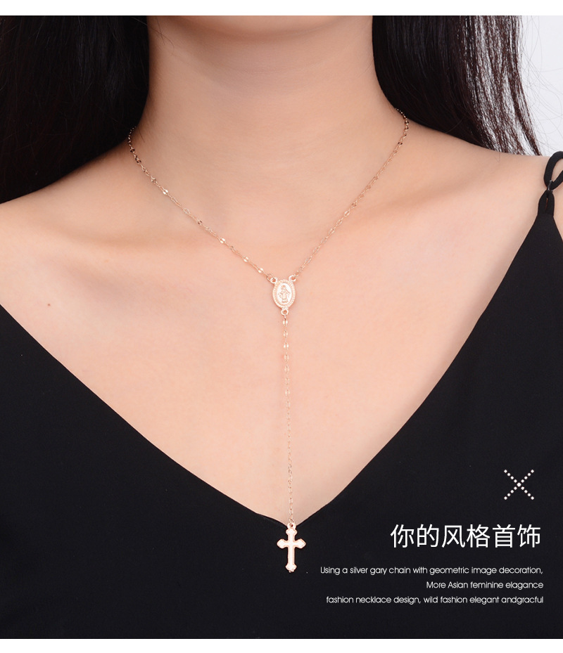 Fashion Cross Christian Jesus Easter Jewelry Sexy Tassel Women's Clavicle Chain Pendant display picture 2