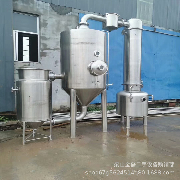 二手强制循环蒸发器,二手2000L三效浓缩蒸发器二手双效蒸发器