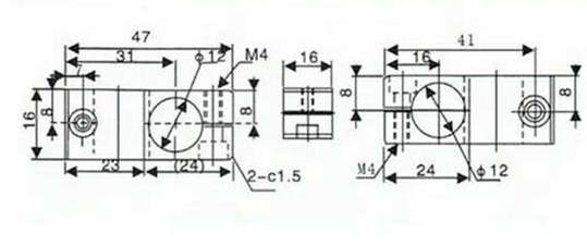 机械手配件 机械手治具十字连接块12-12/20-20十字固定夹圆管钢管