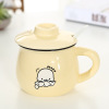 Bringing creative ceramic cup big belly cup milk breakfast cup coffee cup color glaze Mark cup logo customization