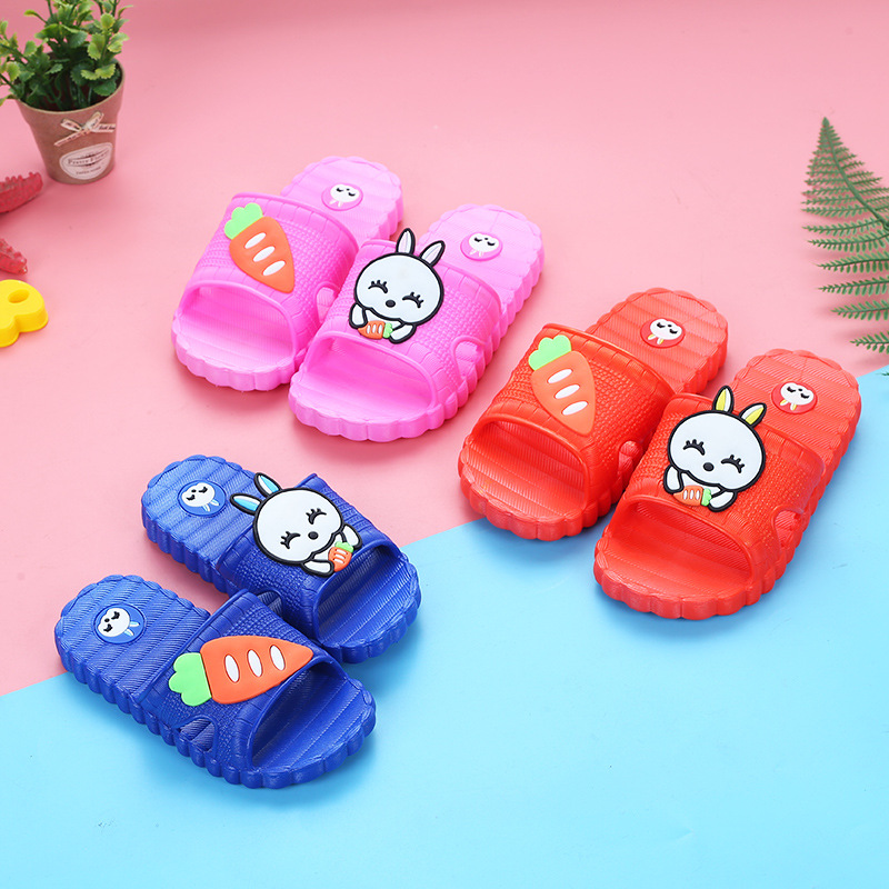 2019 children slipper fashion Cartoon rabbit one word Sandals non-slip children sandals Home Furnishing baby Sandals