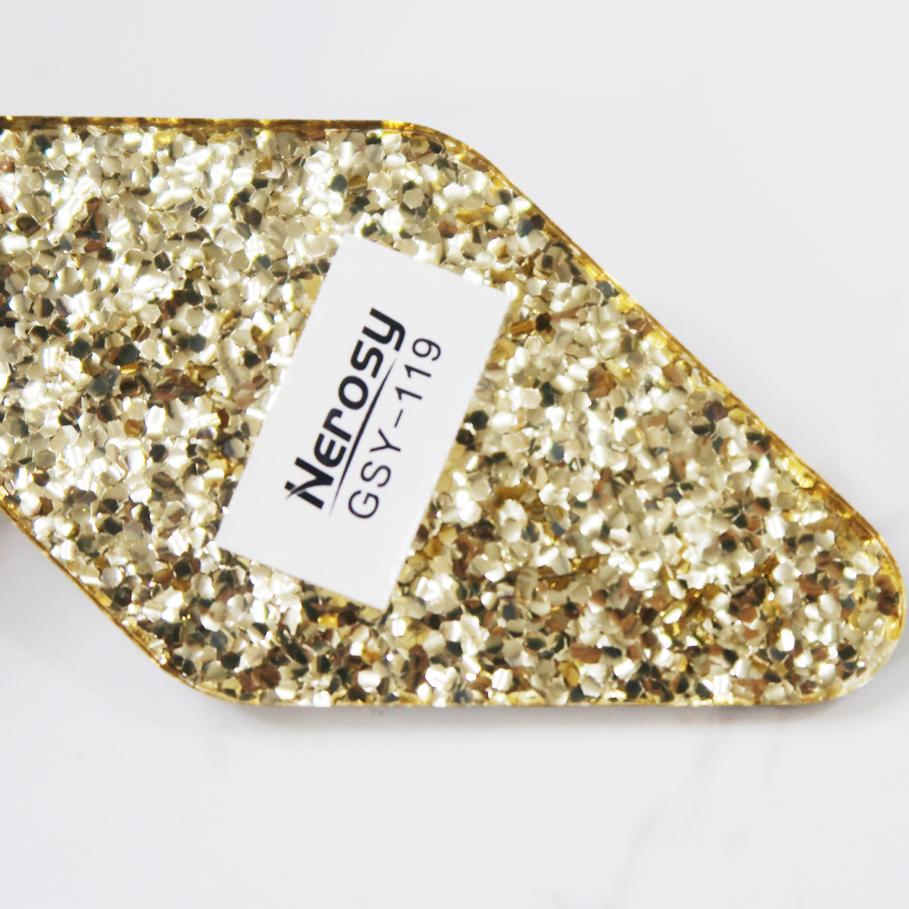 金色大亮片亚克力板 闪光金粉金砂有机玻璃板 文件架便签盒材料