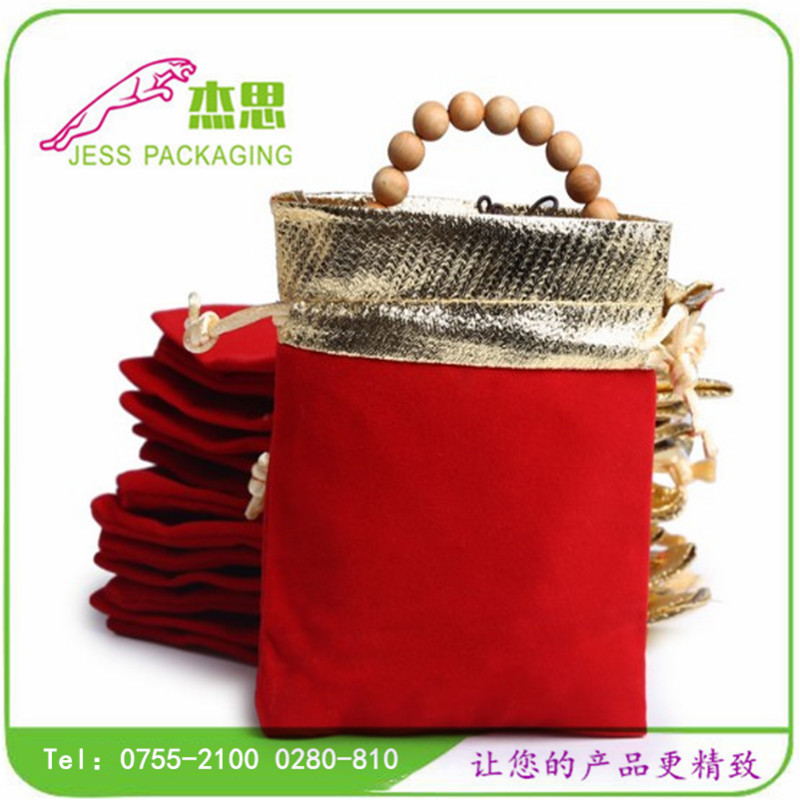 设计新款绒布佛珠手串手镯玉器古玩珠宝束口袋量大从优