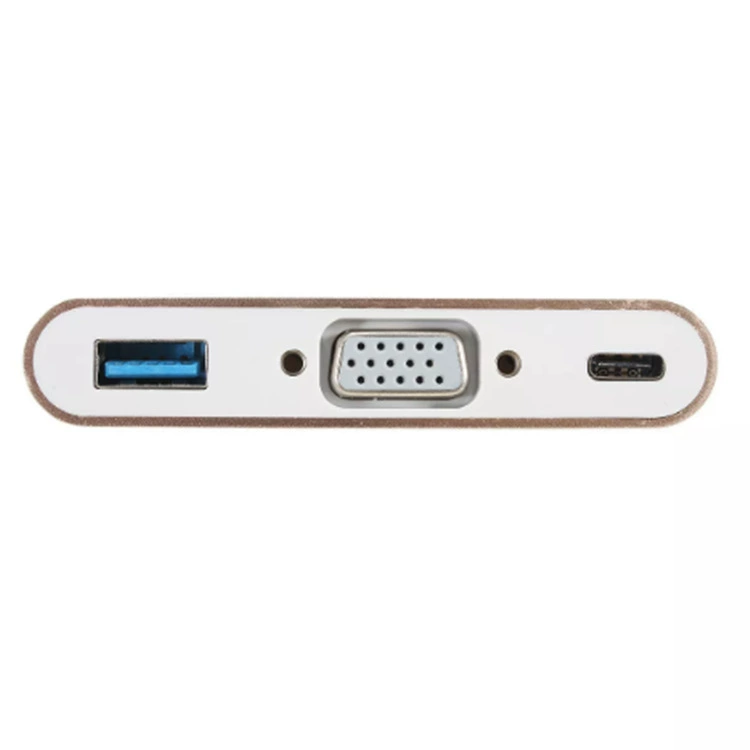 Type-C к VGA конвертер Type-C к VGA+HUB+PD три-в-одном конверсионная линия HUB
