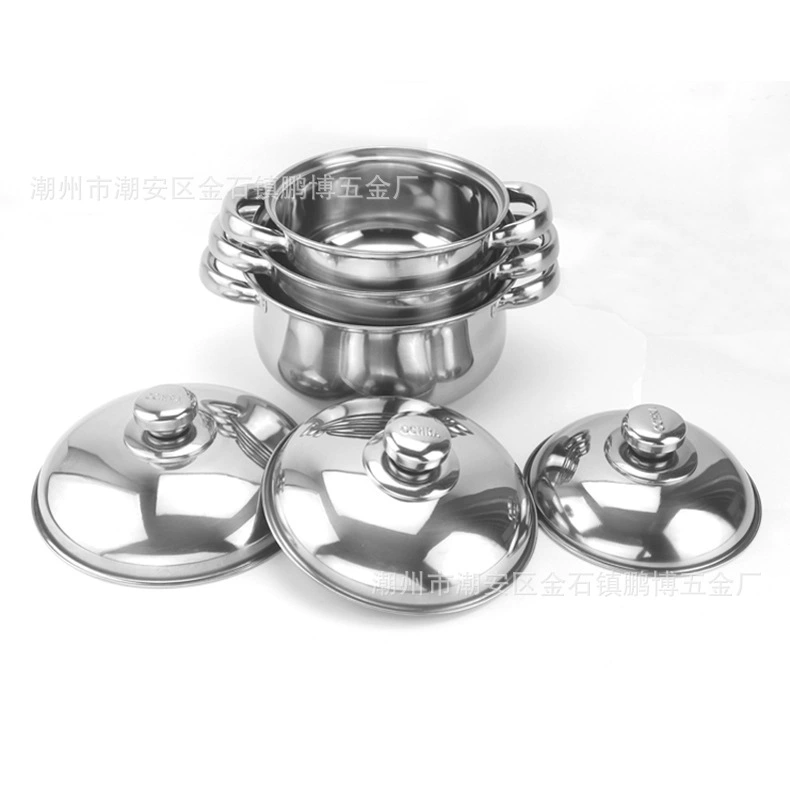 Set stainless steel, 16cm, 18cm, 20cm