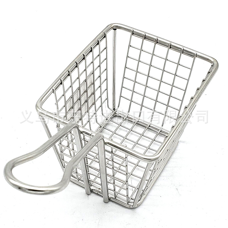 Factory direct sales of stainless steel frying baskets and sieves, French fries frying baskets, deep-frying baskets, filters and sieves, snack and pastry baskets and frames detail image 16