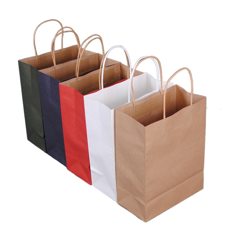 纸袋手提袋现货白色牛皮纸袋黄牛皮手提袋牛皮纸手提袋