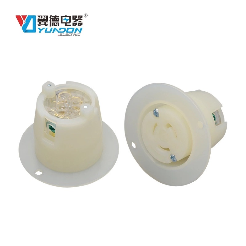 NEMA L5-15C美标防脱暗装插座 15A发电机连接器 美式装配组装插座