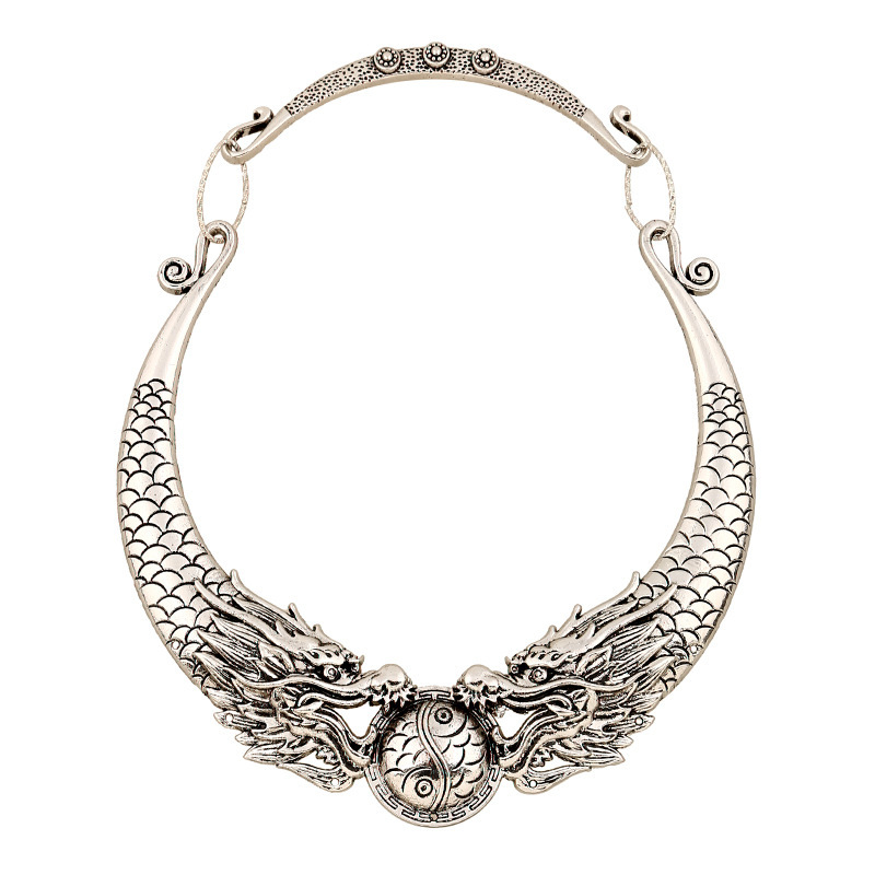 Daily Occasion Zinc alloy Material Retro Ethnic Style Peacock Dragon Zinc Alloy Plating Women's Necklace