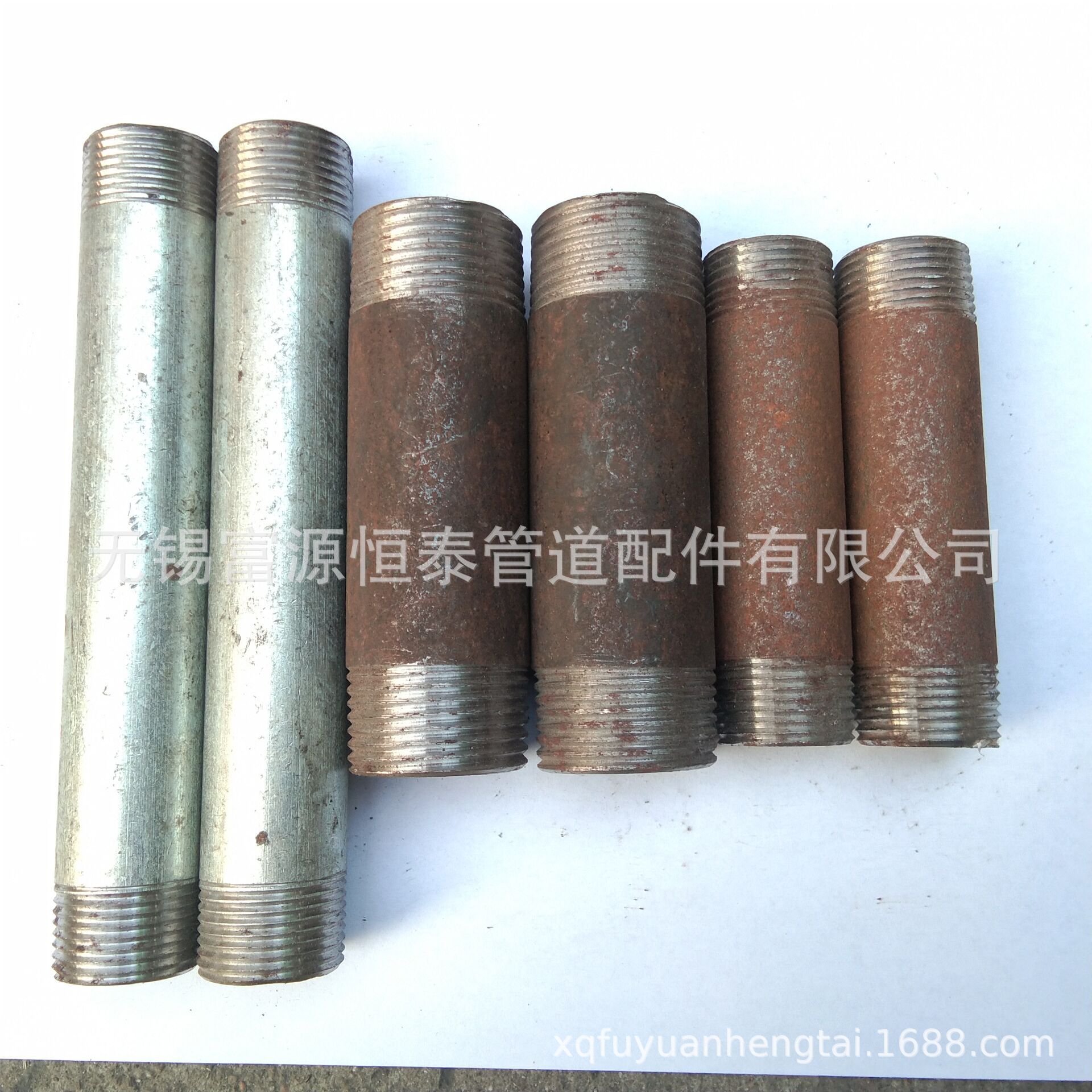 碳钢加长双头外丝熟铁外丝无缝焊接DN15外丝加长4分6分1寸2寸-阿里巴巴