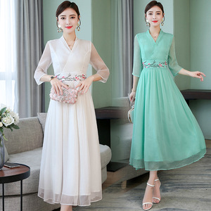 New Cheongsam Young Summer New Simple and Ethnic Style Elegant   