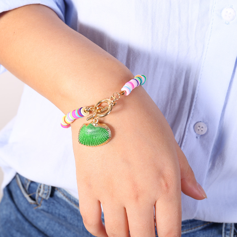 Bohemian Color Shell Fashion Soft Clay Bracelet display picture 13