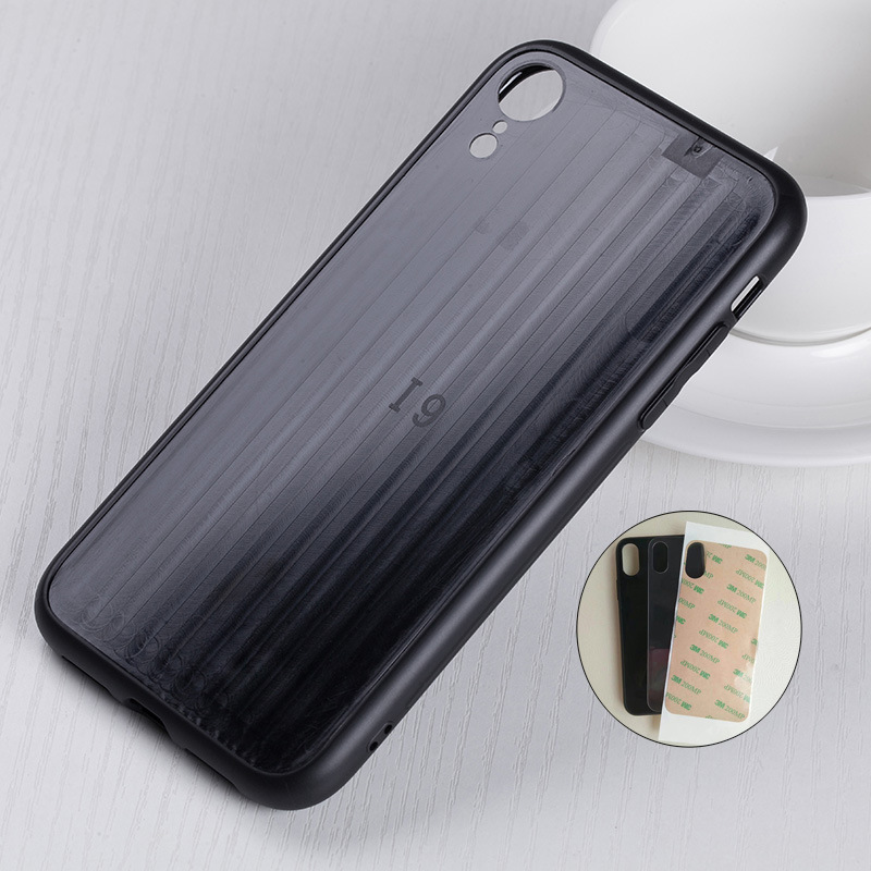 iPhoneXr二合壹TPU+PC手機殼 玻璃殼適用iXr玻璃款素材殼工廠直銷