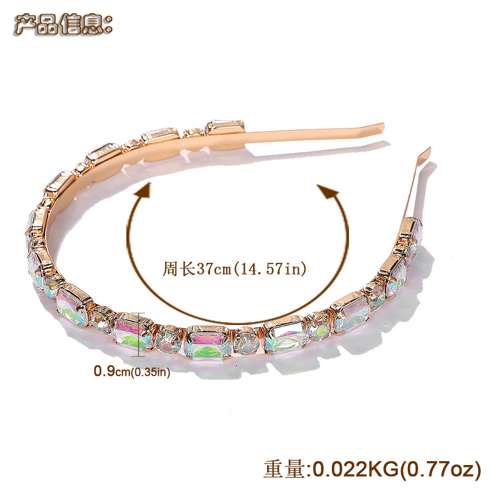 Koreanisches Neues Diamant-stirnband Aus Legierung Za Das Gleiche Einfache Haar Ring Mode Braut Kopfschmuck Zubehör Ein Stück display picture 2