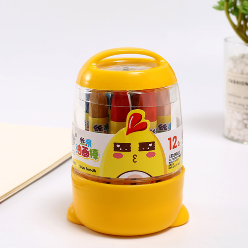 Factory direct sales styling barrel oil pastels 12 colors 24 colors 36 colors children's painting set washable crayons wholesale