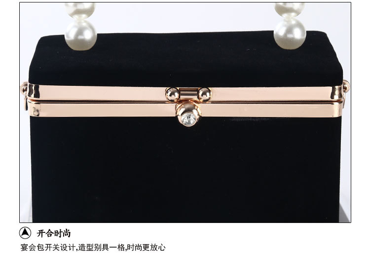 Dinner Bag New Handmade Pearl Handle Banquet Large-capacity Dinner Clutch Bag display picture 6