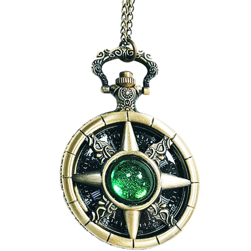 Unisex Gender Casual, Retro Style Casual Retro Solid Color Lobster Clasp Quartz Pocket Watch