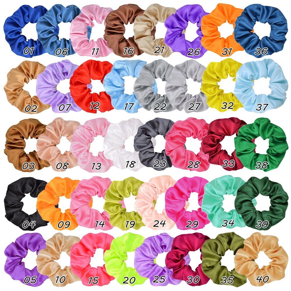 Fashion Multi-color Children Solid Color Hair Ring Simple Hair Accessories display picture 1